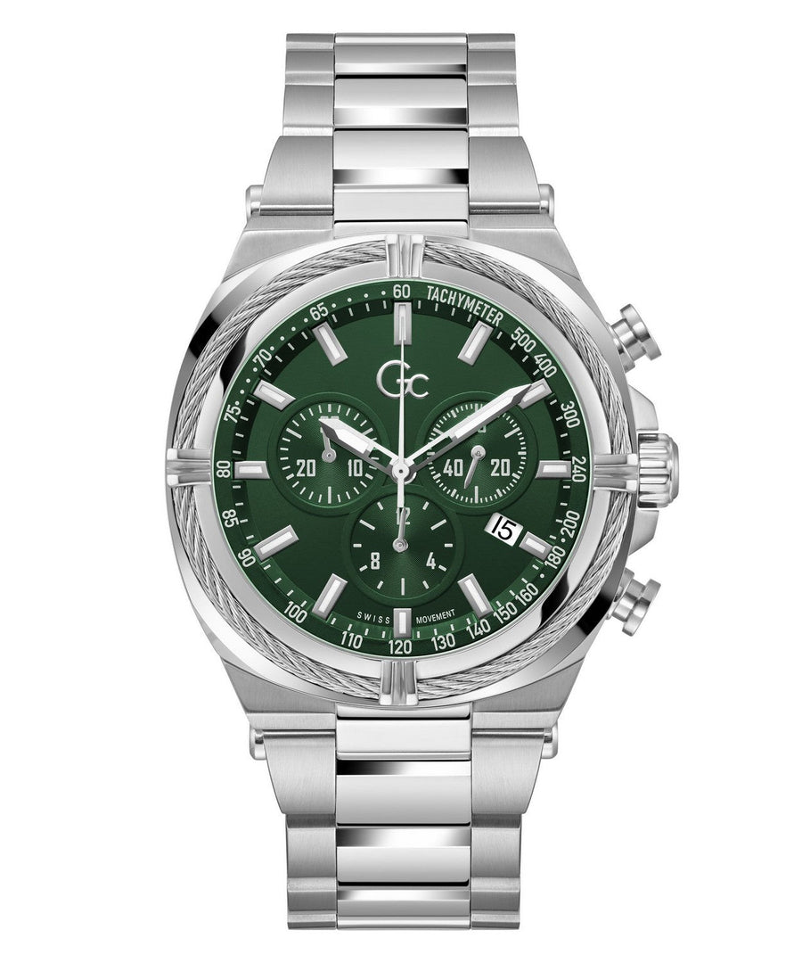 GC Sportchic Mens Silver Tone Watch Z32002G9MF