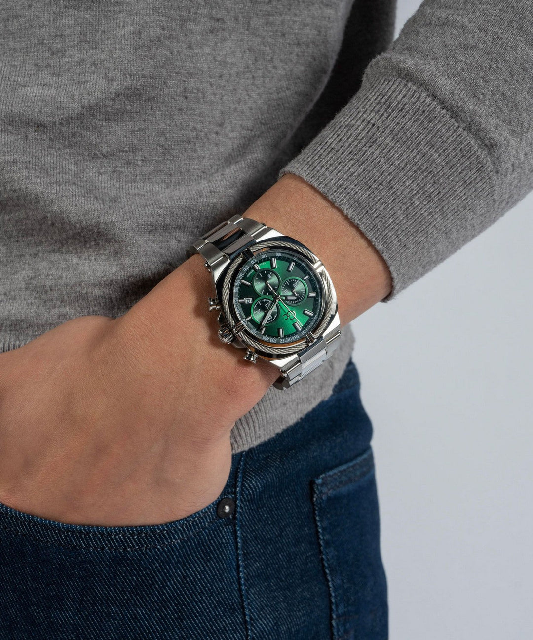 GC Sportchic Mens Silver Tone Watch Z32002G9MF