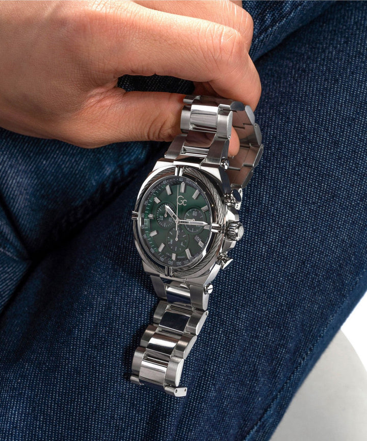 GC Sportchic Mens Silver Tone Watch Z32002G9MF