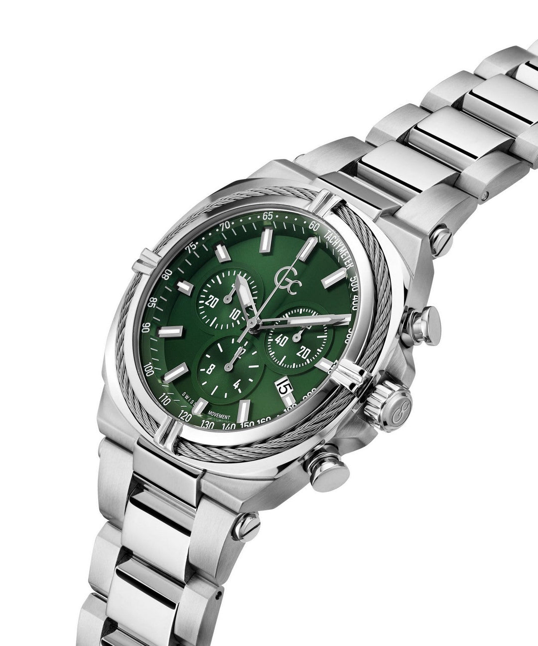 GC Sportchic Mens Silver Tone Watch Z32002G9MF