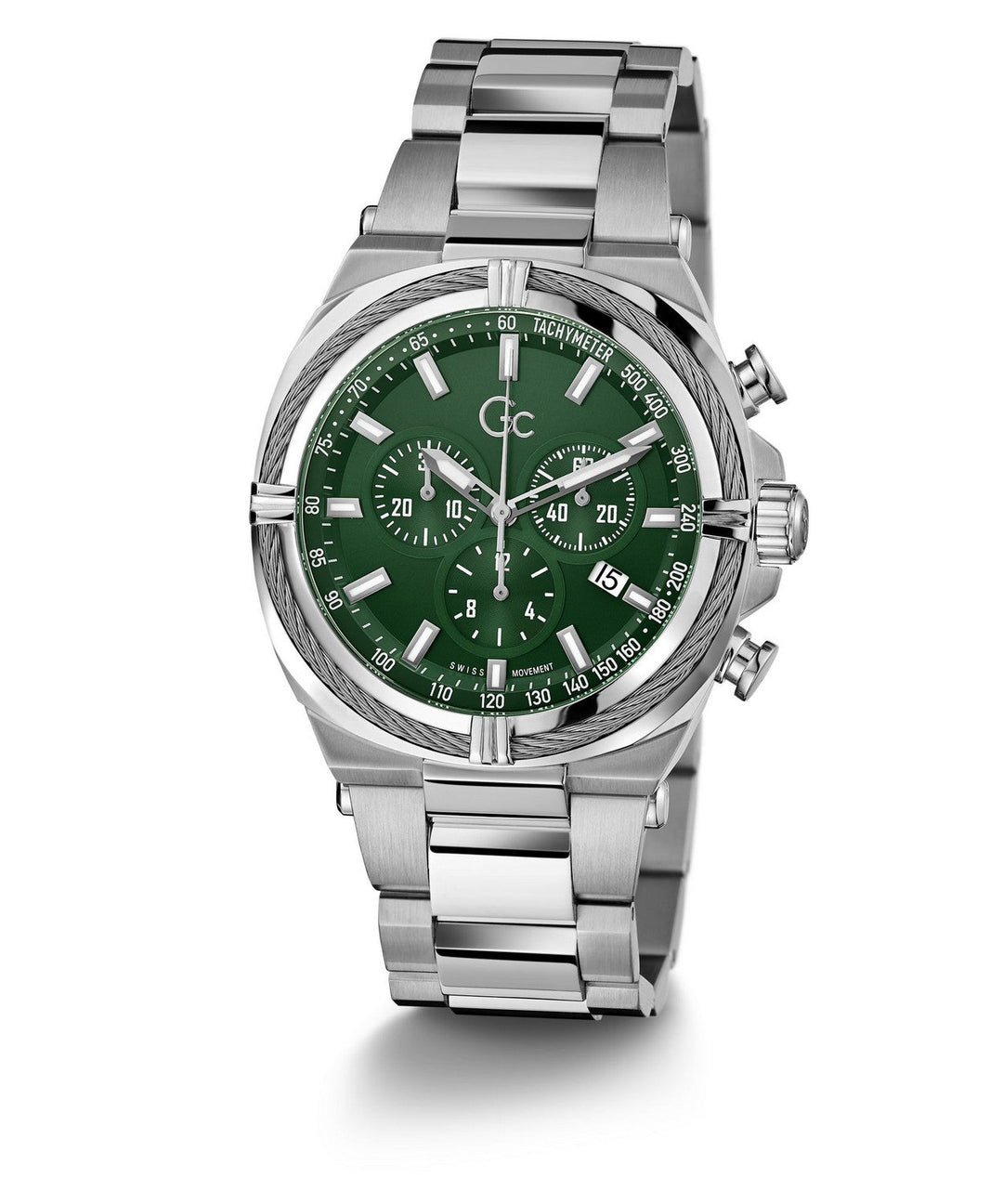 GC Sportchic Mens Silver Tone Watch Z32002G9MF