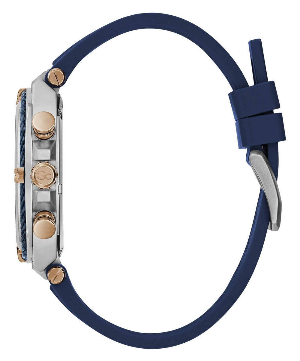 GC Sportchic Mens Silver & Rose Gold And Blue Tone Watch Z32003G7MF