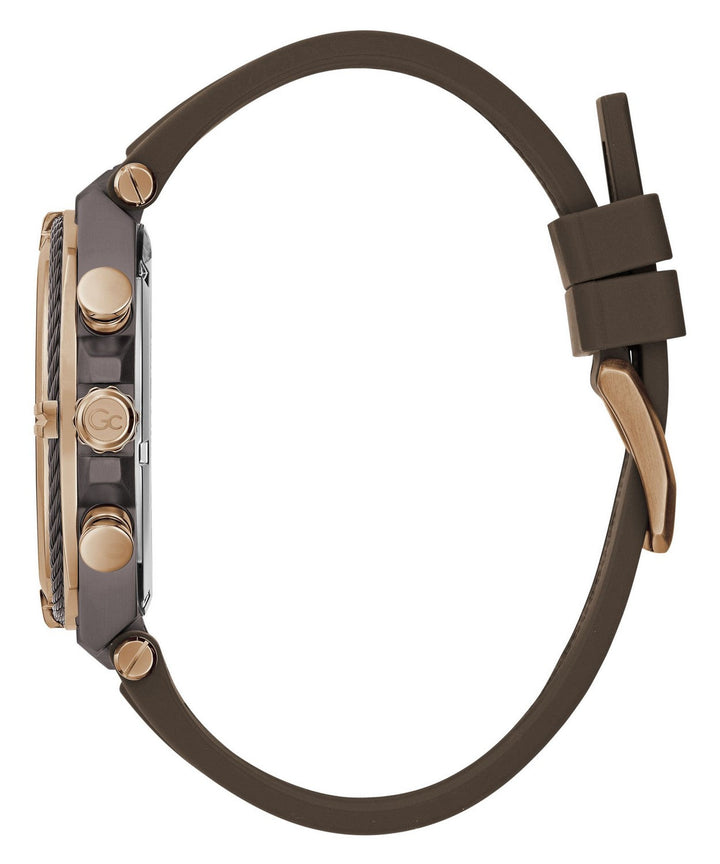 GC Sportchic Mens Brown & Rose Gold Tone Watch Z32004G1MF