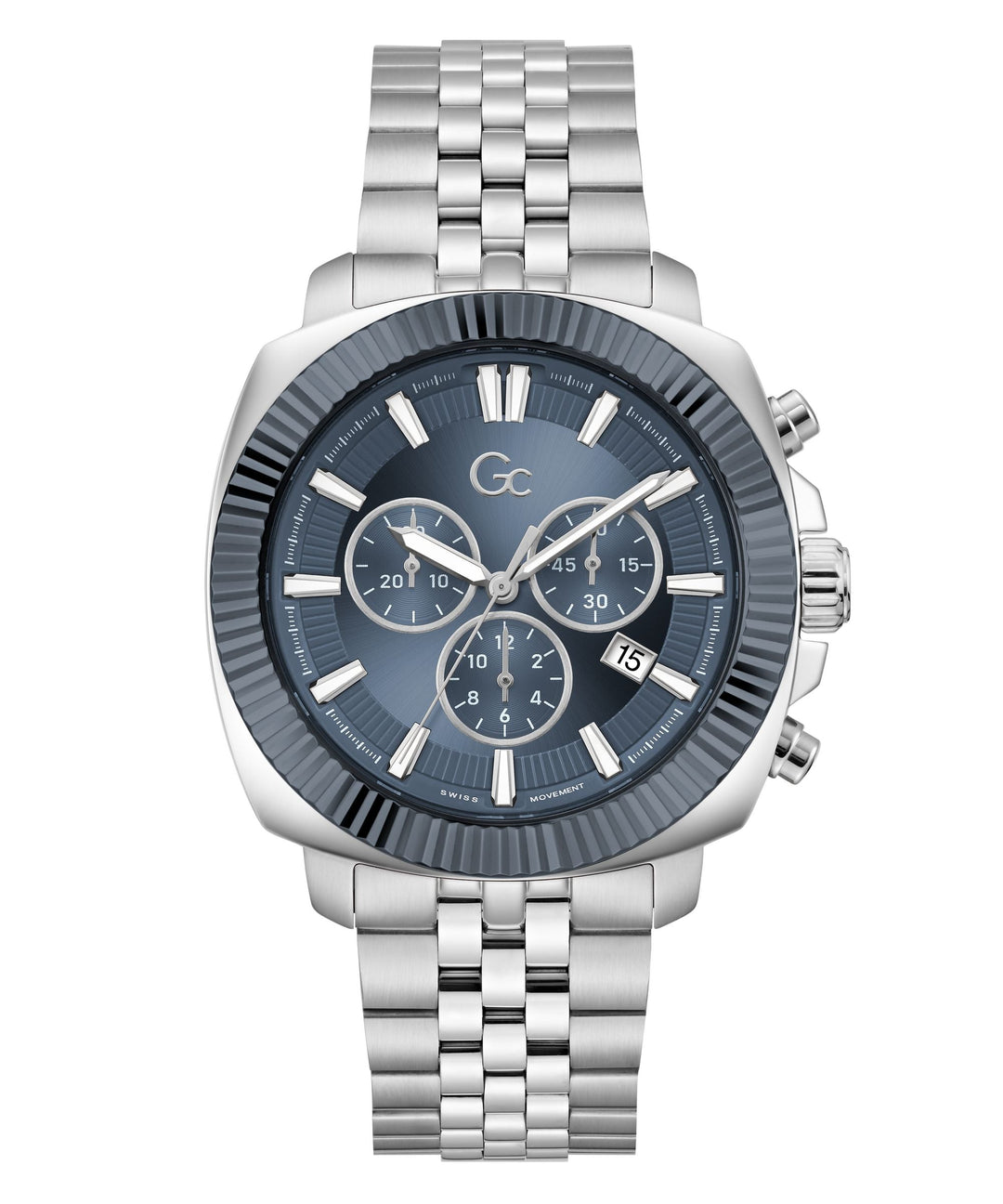 GC Dress Mens Silver & Blue Tone Watch Z46005G7MF