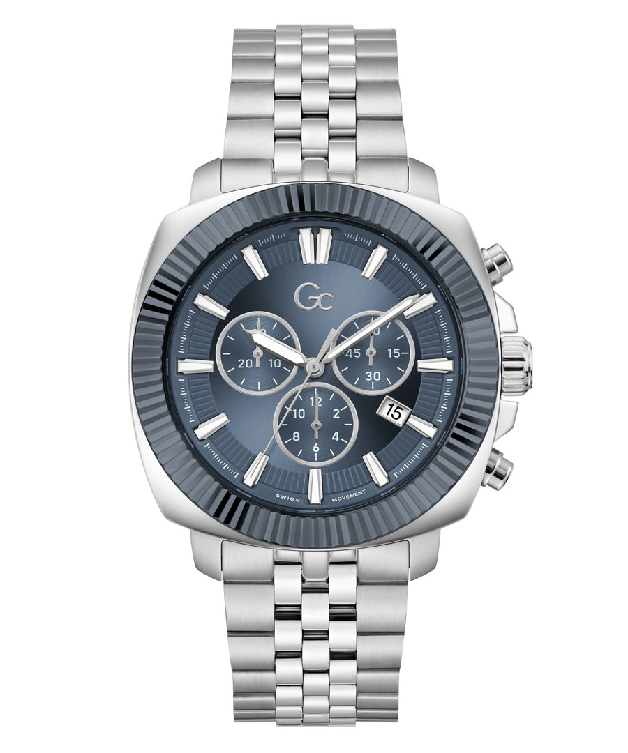 GC Dress Mens Silver & Blue Tone Watch Z46005G7MF