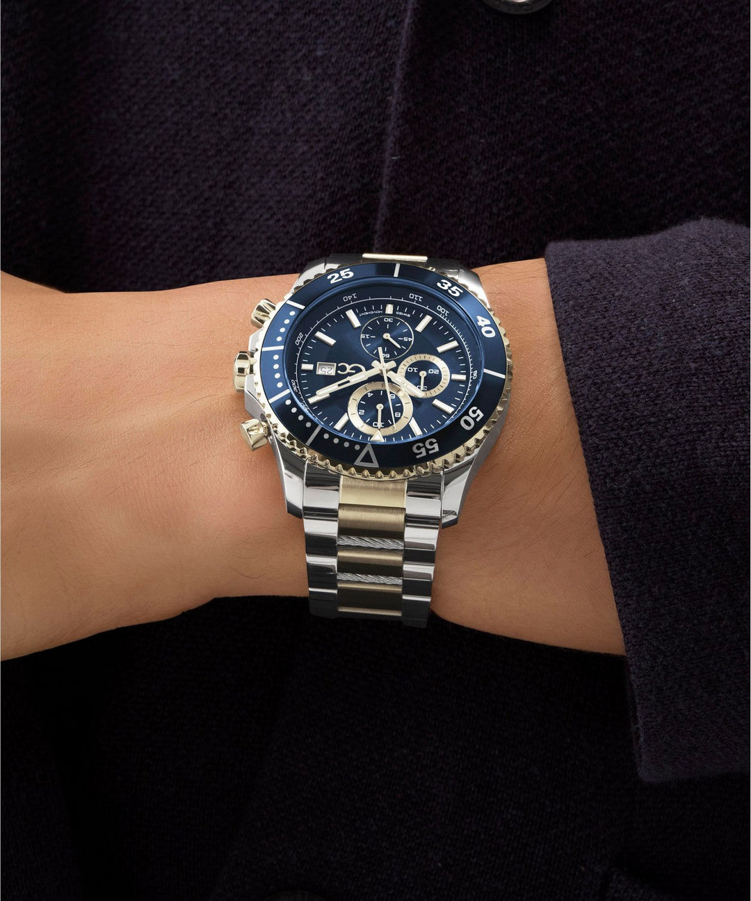 GC Sportchic Mens Silver & Yellow Gold Tone Watch Z51007G7