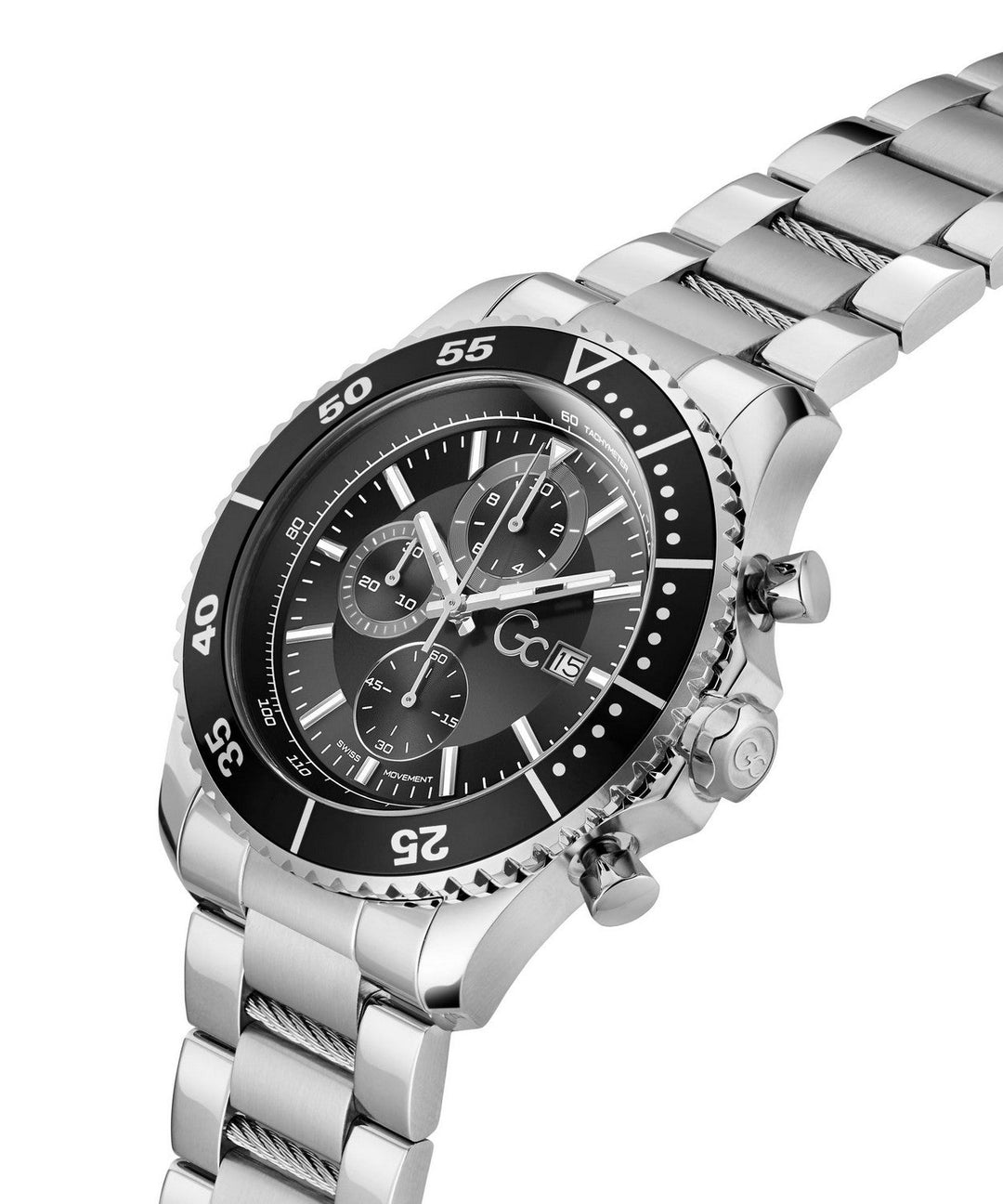 GC Sportchic Mens Silver Tone Watch Z51009G2