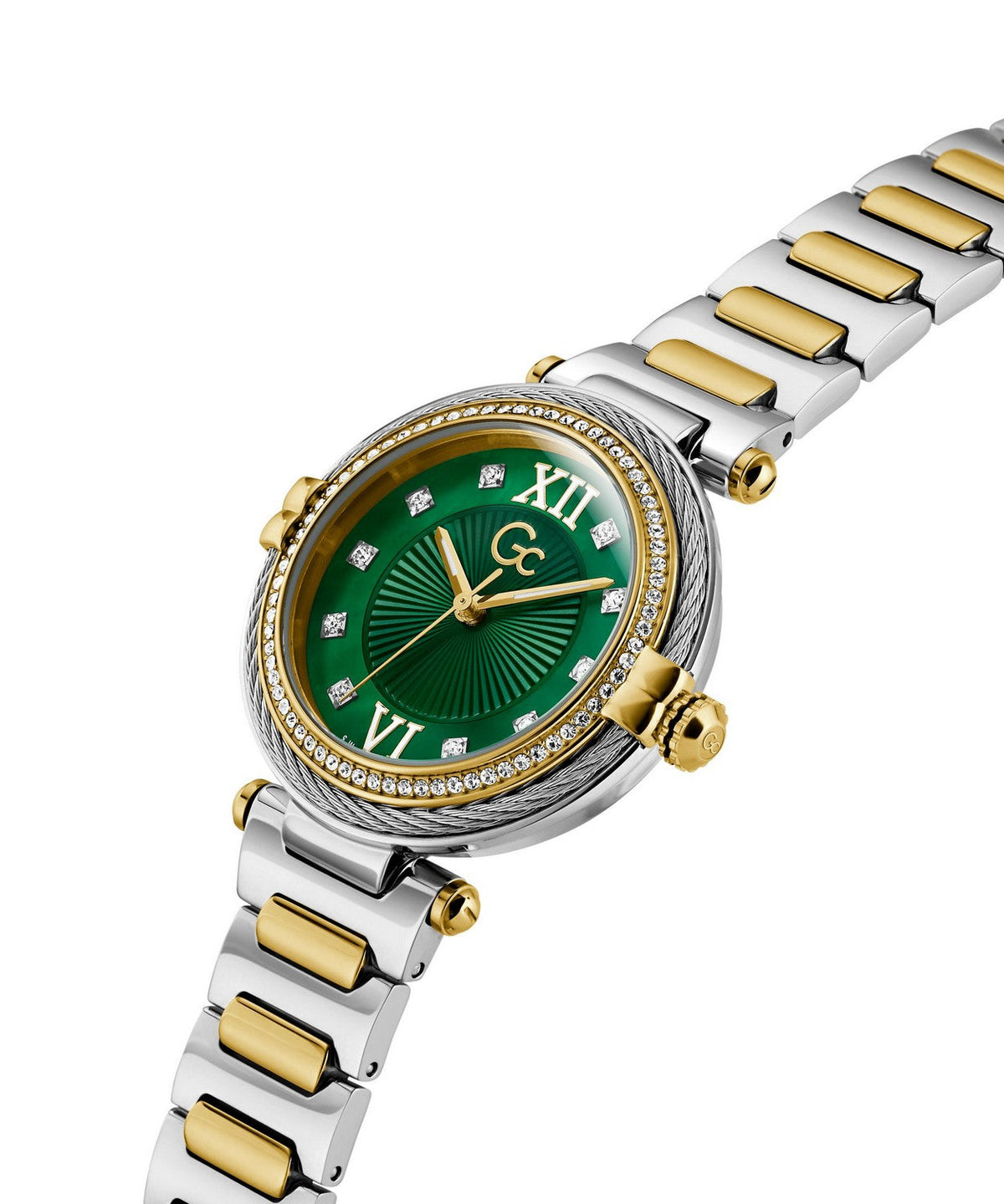GC Sportchic Womens Silver & Yellow Gold Tone Watch Z52002L9MF