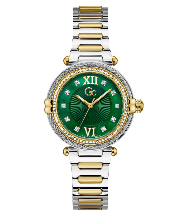 GC Sportchic Womens Silver & Yellow Gold Tone Watch Z52002L9MF