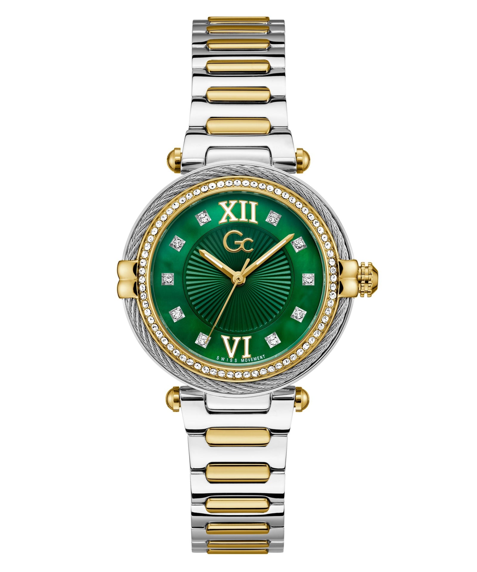 GC Sportchic Womens Silver & Yellow Gold Tone Watch Z52002L9MF