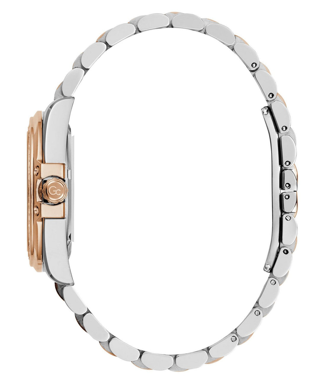 GC Sportchic Womens Silver & Rose Gold Tone Watch Z53001L1
