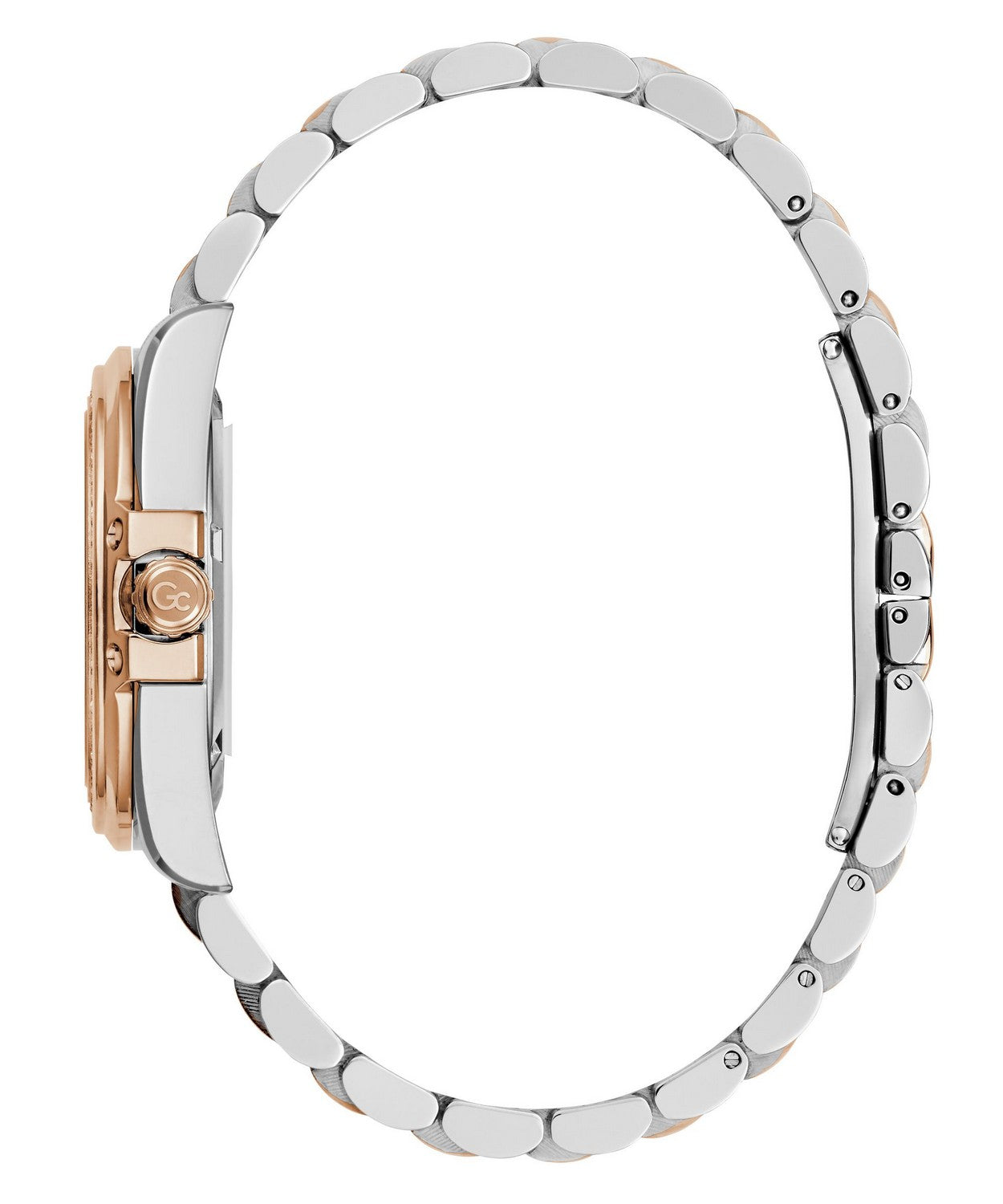 GC Sportchic Womens Silver & Rose Gold Tone Watch Z53001L1