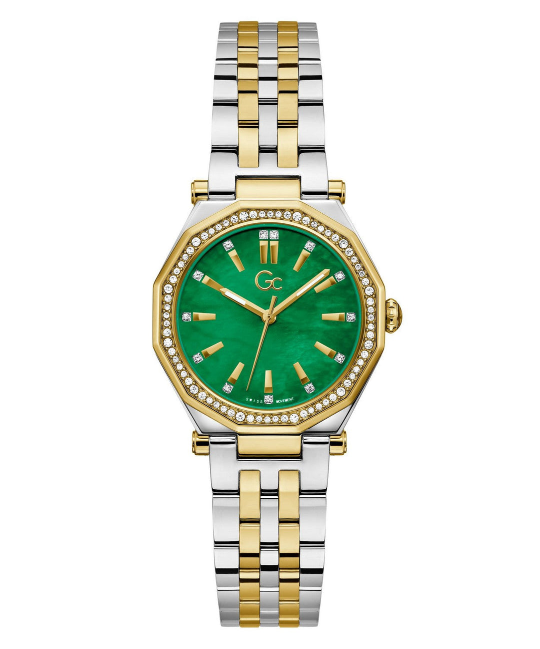 GC Dress Womens Silver & Yellow Gold Tone Watch Z55003L9