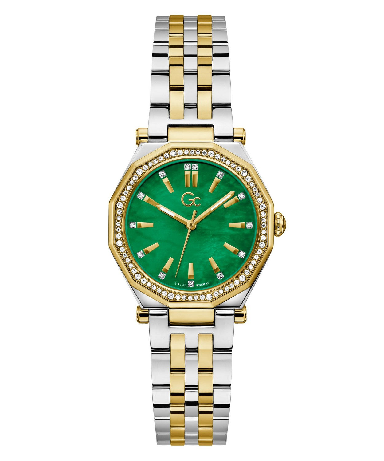 GC Dress Womens Silver & Yellow Gold Tone Watch Z55003L9