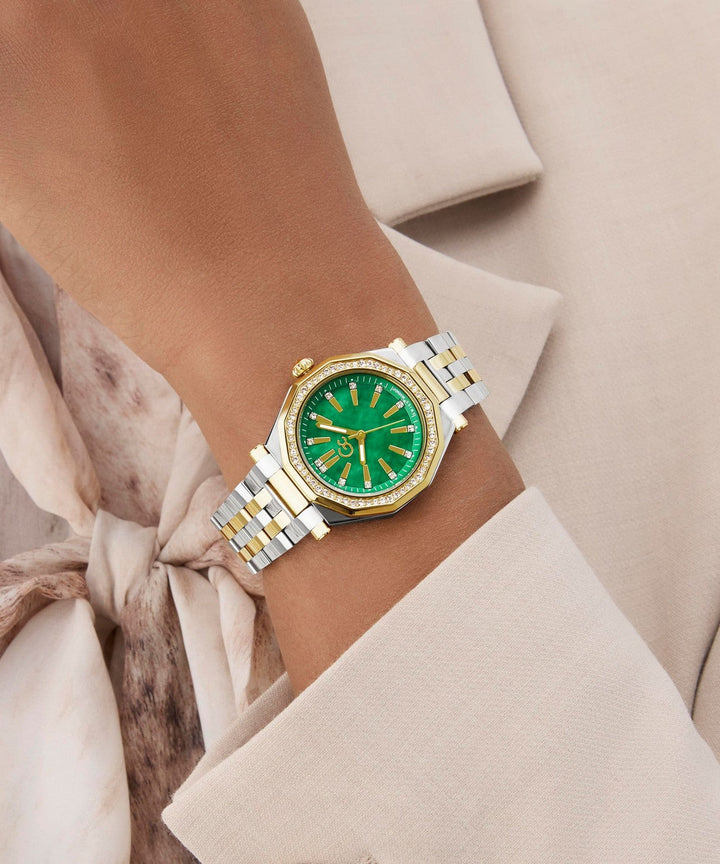 GC Dress Womens Silver & Yellow Gold Tone Watch Z55003L9
