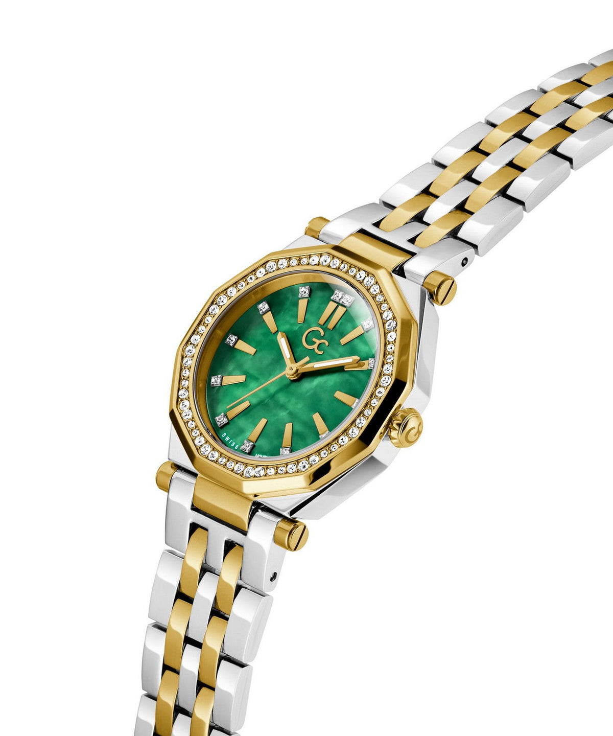 GC Dress Womens Silver & Yellow Gold Tone Watch Z55003L9
