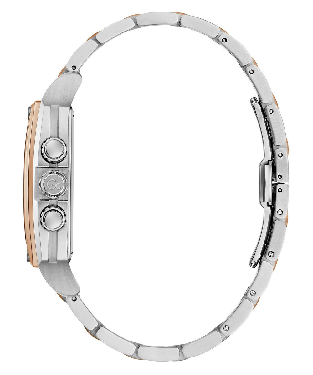 GC Sportchic Mens Silver & Rose Gold Tone Watch Z56004G7