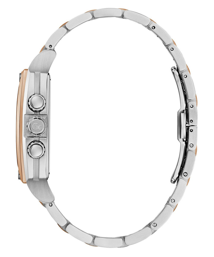 GC Sportchic Mens Silver & Rose Gold Tone Watch Z56004G7