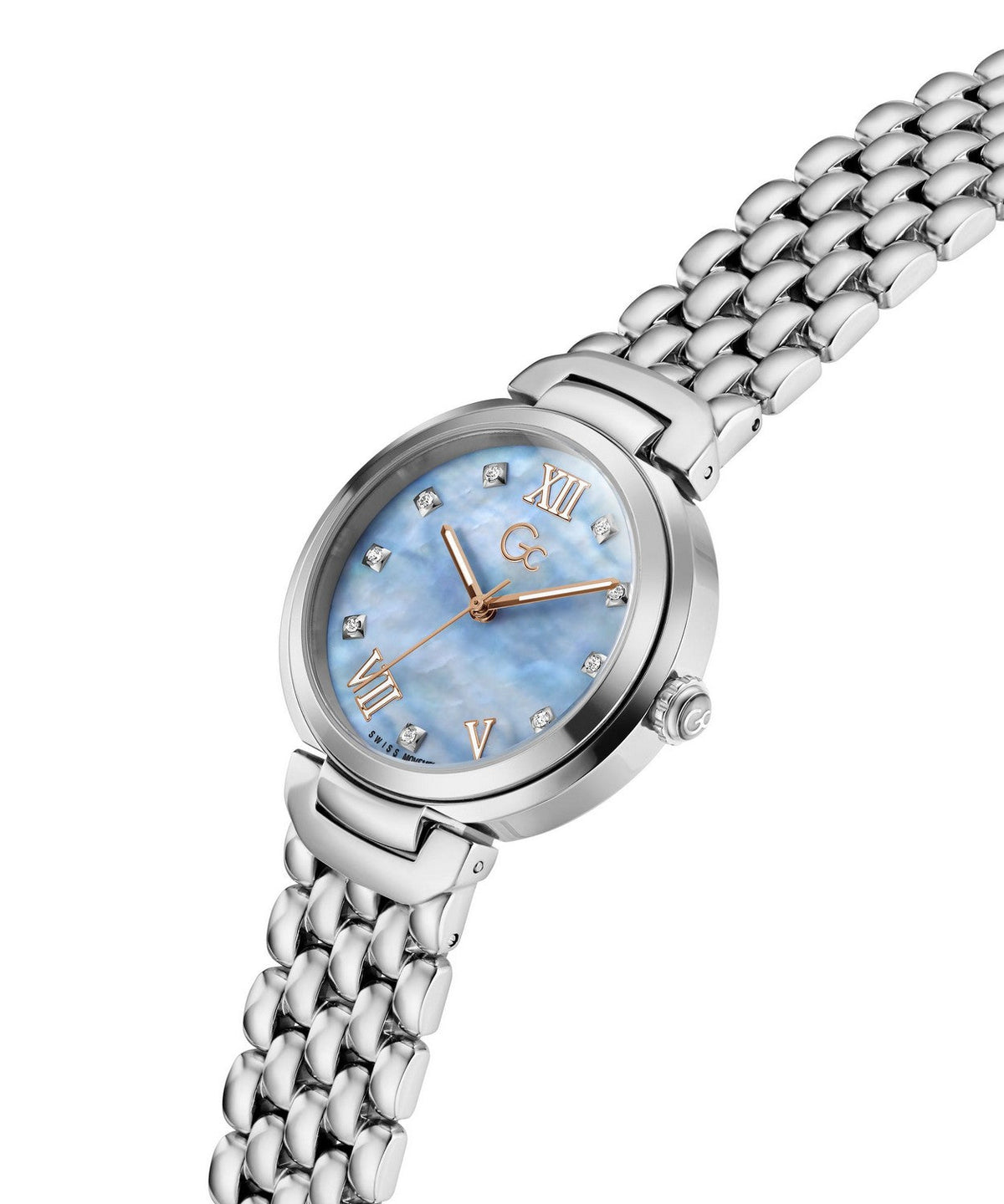 GC Dress Womens Silver Tone Watch Z64003L3