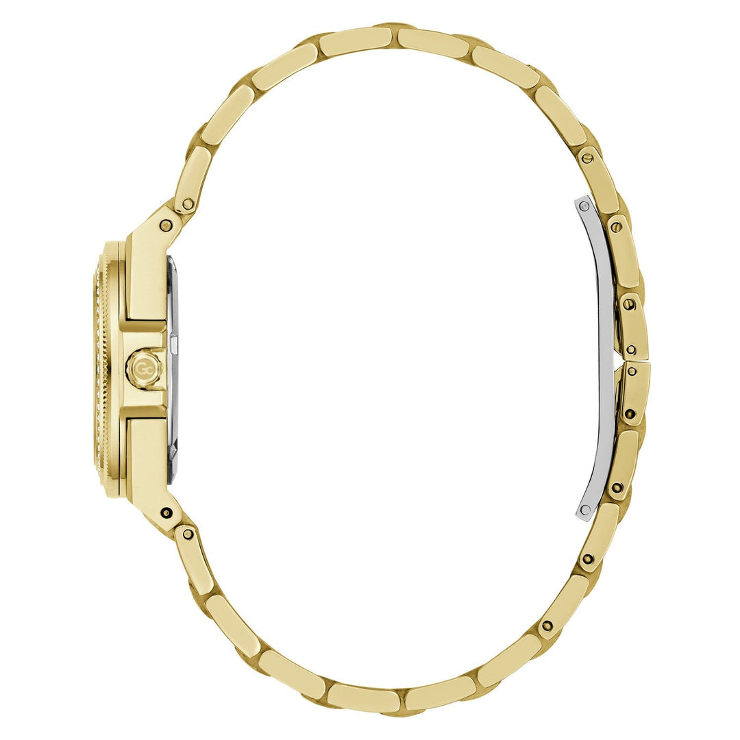 Gc Womens IdolChic Mini Green Mother of Pearl Dial Gold-Tone Stainless Steel Bracelet Watch Z92002L9