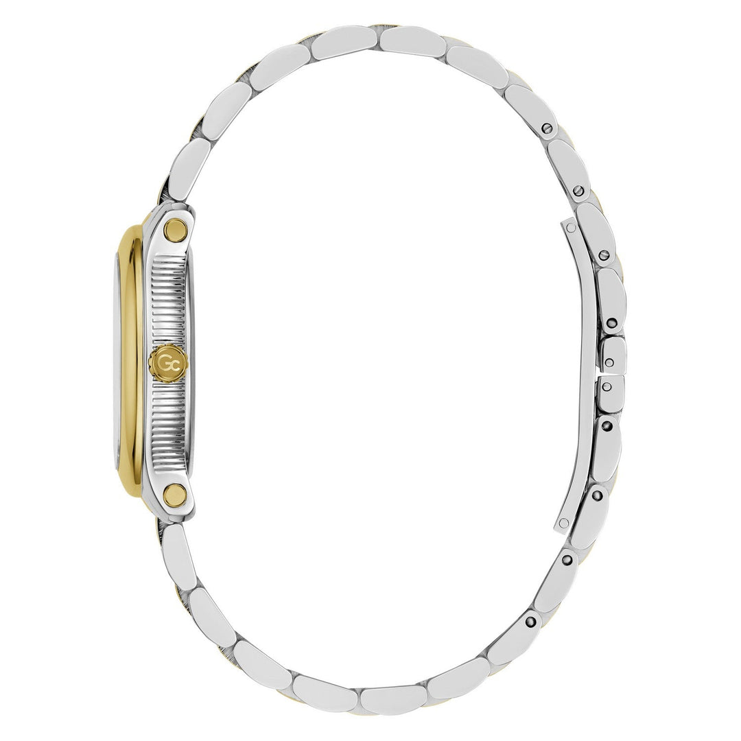Gc Womens Pearl Green Mother of Pearl Dial Two-Tone Silver Gold Stainless Steel Bracelet Watch Z93002L9