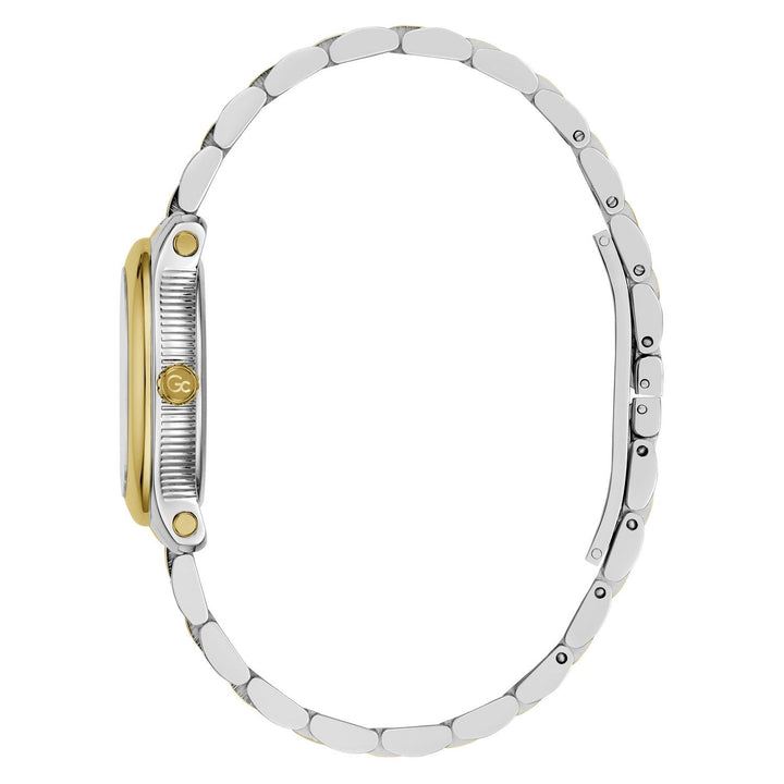 Gc Womens Pearl Green Mother of Pearl Dial Two-Tone Silver Gold Stainless Steel Bracelet Watch Z93002L9