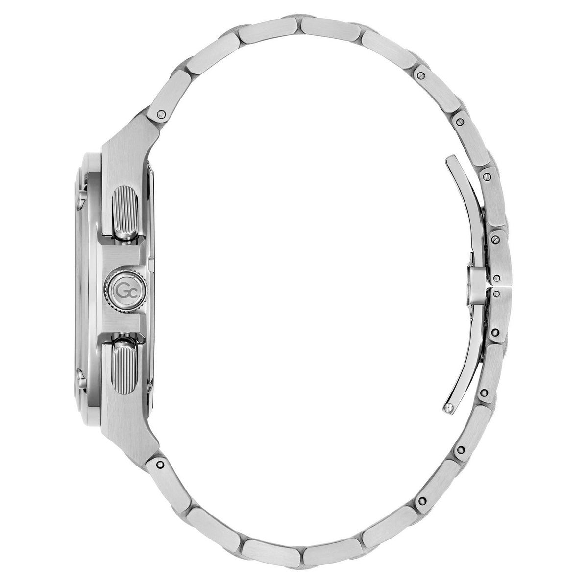 Gc Mens IdolForce Green Dial Silver-Tone Stainless Steel Bracelet Watch Z95002G9