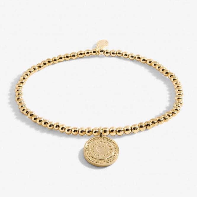 A Little 40th Birthday Gold Plated 17.5cm Stretch Bracelet 6990Joma Jewellery6990