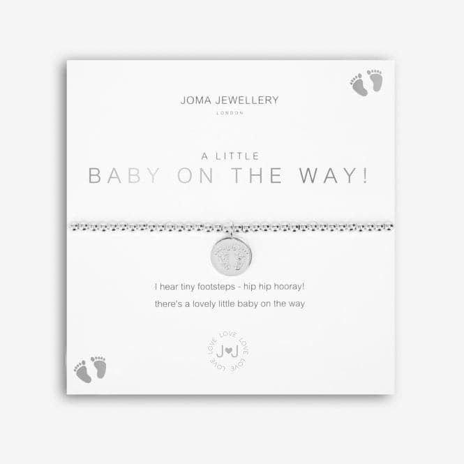 A Little Baby On The Way! Silver 17.5cm Stretch Bracelet 5221Joma Jewellery5221