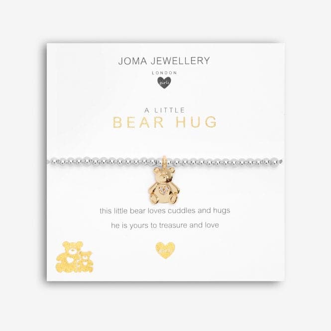 A Little Bear Hug Silver 15.5cm Stretch Bracelet C557Joma JewelleryC557