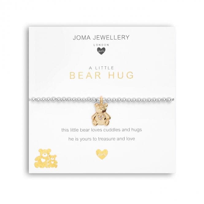 A Little Bear Hug Silver 15.5cm Stretch Bracelet C557Joma JewelleryC557