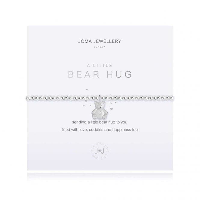 A Little Bear Hug Silver Bracelet 17.5cm Stretch Bracelet 3883Joma Jewellery3883