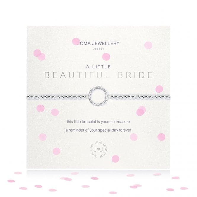 A Little Beautiful Bride Silver 17.5cm Stretch Bracelet 3484Joma Jewellery3484