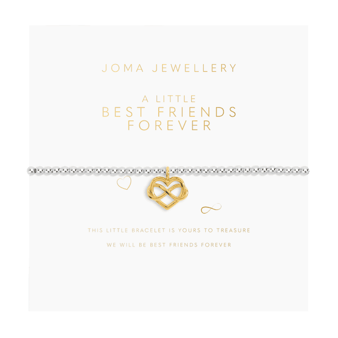 A Little Best Friend Forever Silver Gold Plated 15.5cm Bracelet C718Joma JewelleryC718