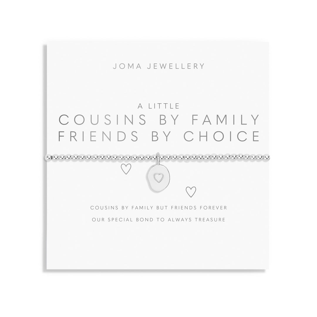 A Little Cousins By Family Friends By Choice Silver Plated Bracelet 7404Joma Jewellery7404