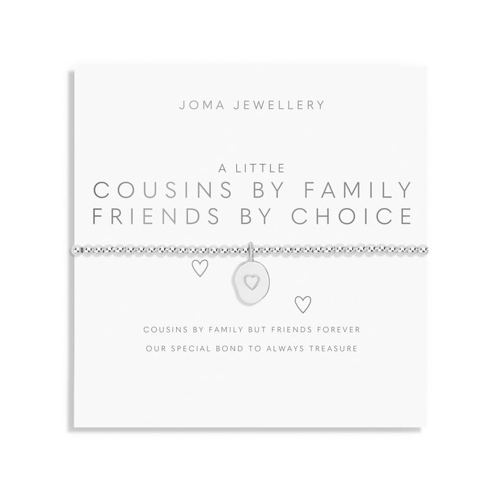 A Little Cousins By Family Friends By Choice Silver Plated Bracelet 7404Joma Jewellery7404