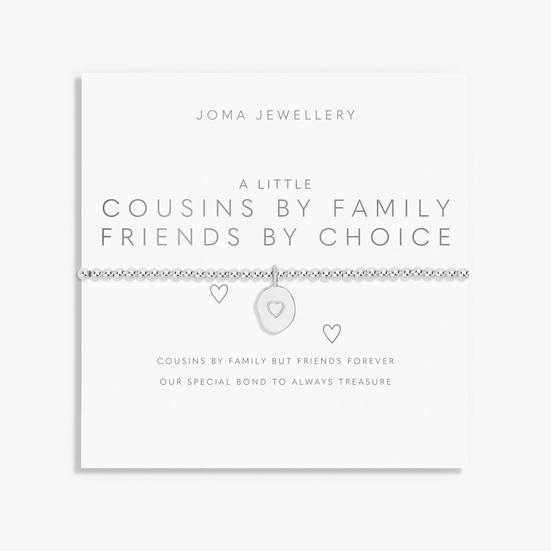 A Little Cousins By Family Friends By Choice Silver Plated Bracelet 7404Joma Jewellery7404