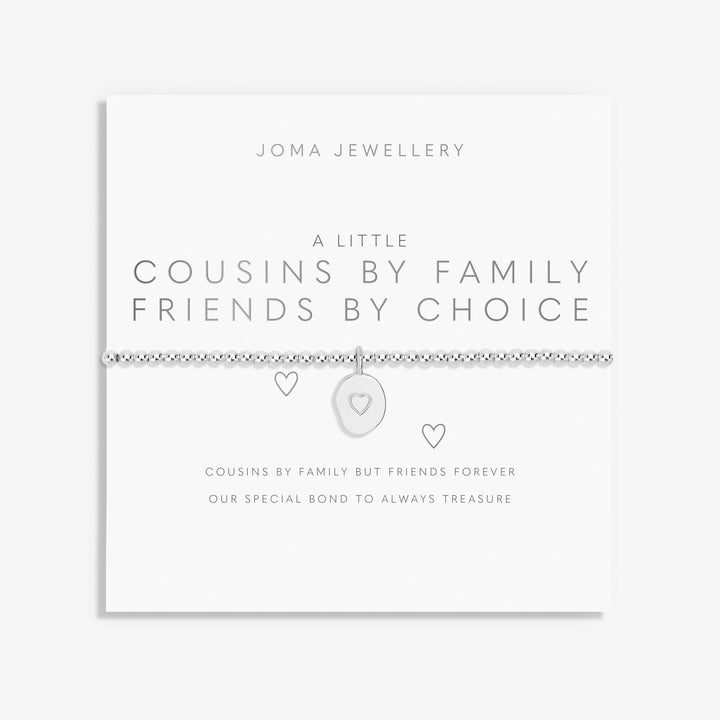 A Little Cousins By Family Friends By Choice Silver Plated Bracelet 7404Joma Jewellery7404