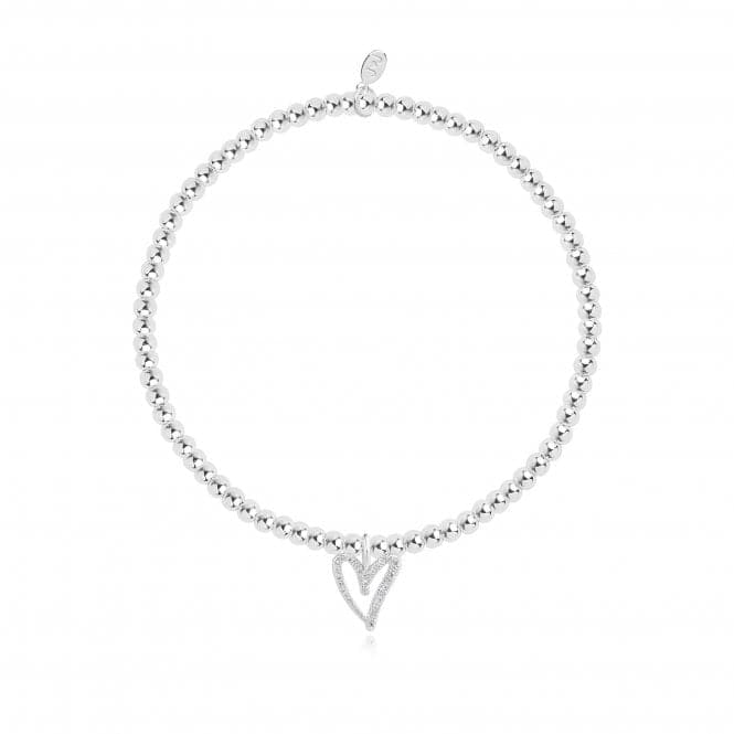 A Little Enjoy The Little Things Silver 17.5cm Stretch Bracelet 4347Joma Jewellery4347