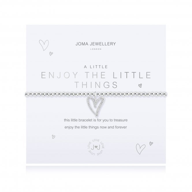 A Little Enjoy The Little Things Silver 17.5cm Stretch Bracelet 4347Joma Jewellery4347