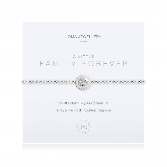 A Little Family Forever Silver 17.5cm Stretch Bracelet 3205Joma Jewellery3205