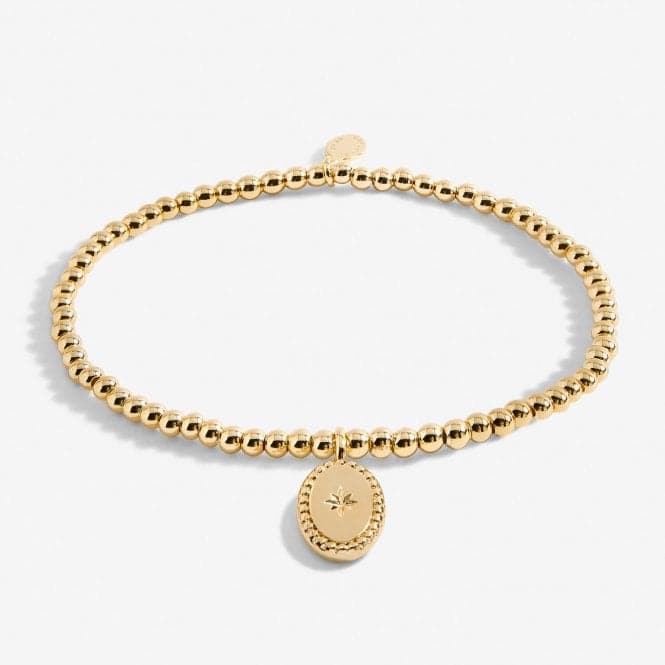 A Little Forever Remembered Gold Plated 17.5cm Stretch Bracelet 6982Joma Jewellery6982