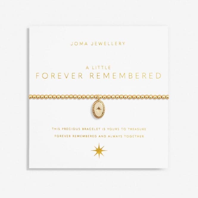 A Little Forever Remembered Gold Plated 17.5cm Stretch Bracelet 6982Joma Jewellery6982