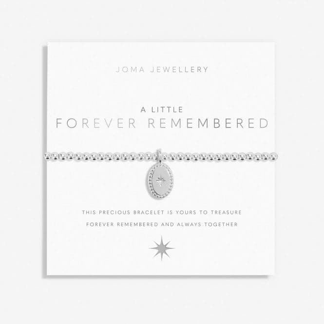 A Little Forever Remembered Silver Plated 17.5cm Stretch Bracelet 6841Joma Jewellery6841