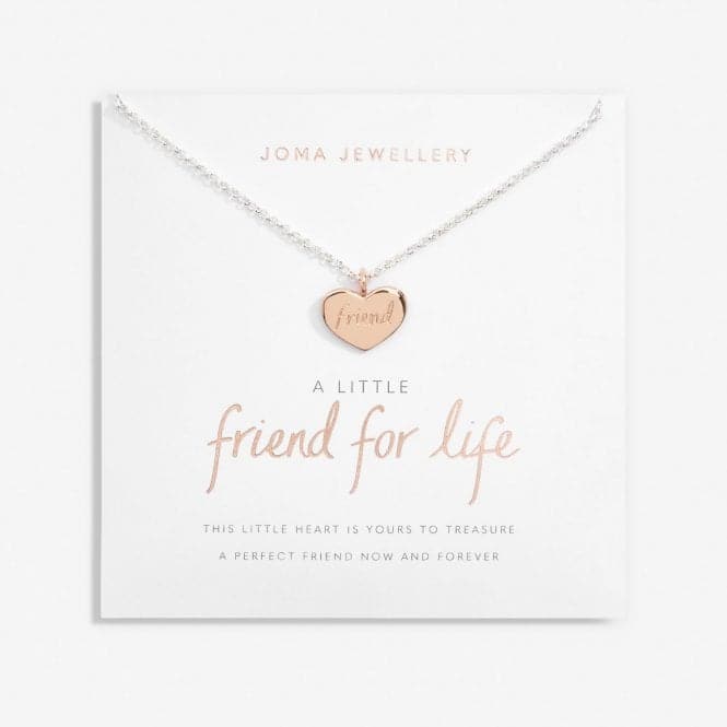 A Little Friend For Life Silver Rose Gold Plated 46cm + 5cm Necklace 6831Joma Jewellery6831