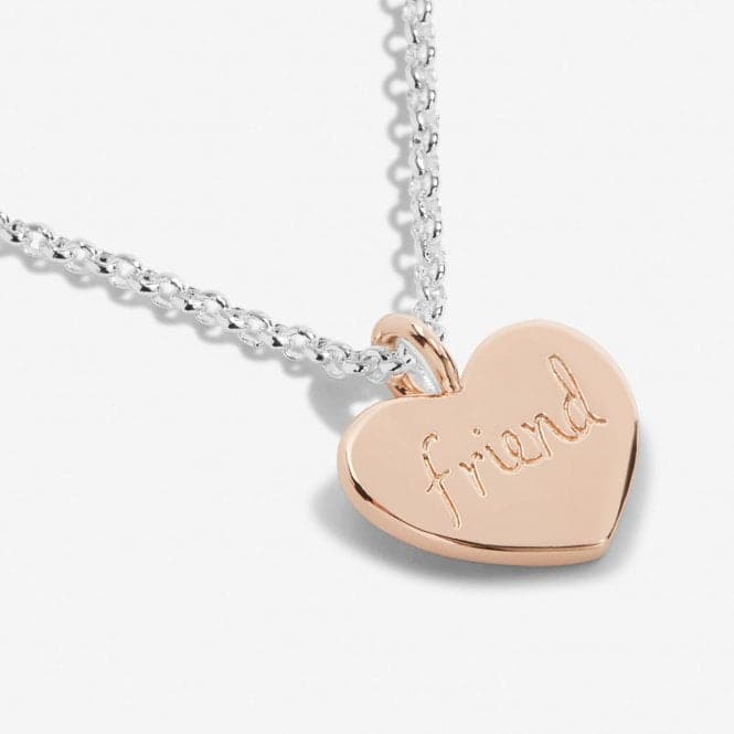 A Little Friend For Life Silver Rose Gold Plated 46cm + 5cm Necklace 6831Joma Jewellery6831