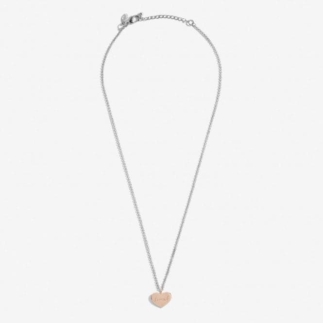 A Little Friend For Life Silver Rose Gold Plated 46cm + 5cm Necklace 6831Joma Jewellery6831