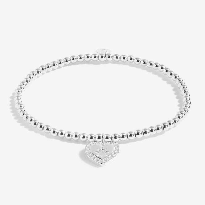 A Little Friendship Knows No Distance Silver 17.5cm Stretch Bracelet 5229Joma Jewellery5229