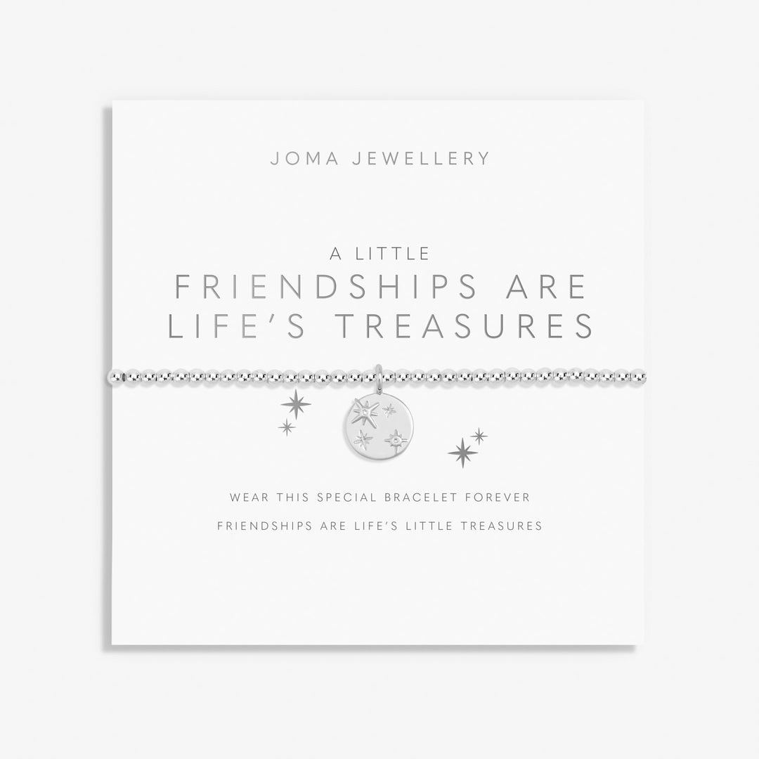 A Little Friendships Are Lifes Treasures Silver Plated Bracelet 7416Joma Jewellery7416