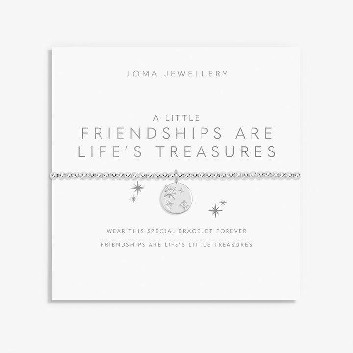 A Little Friendships Are Lifes Treasures Silver Plated Bracelet 7416Joma Jewellery7416